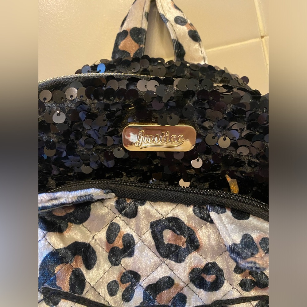 Sequin Cat Justice Mini Backpack - image 3